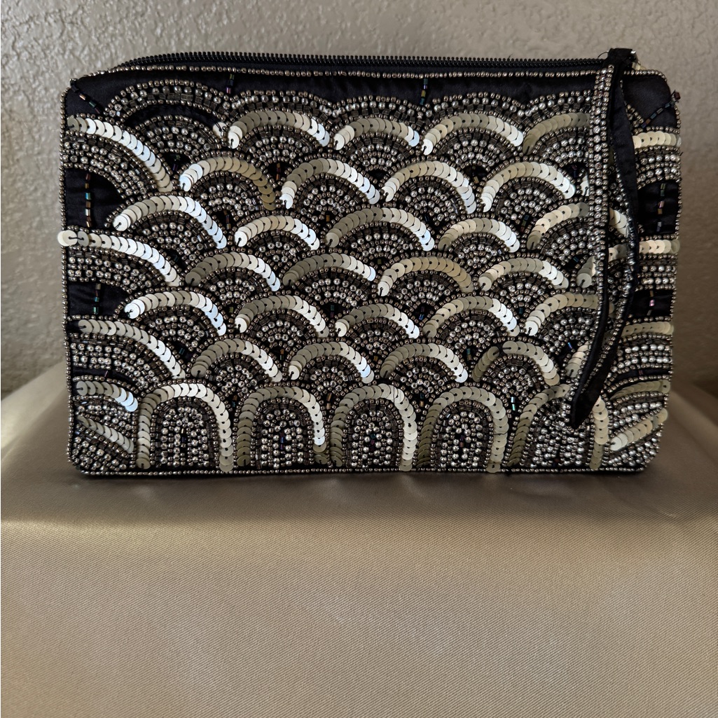 Rsvp Black And Silver Clutch